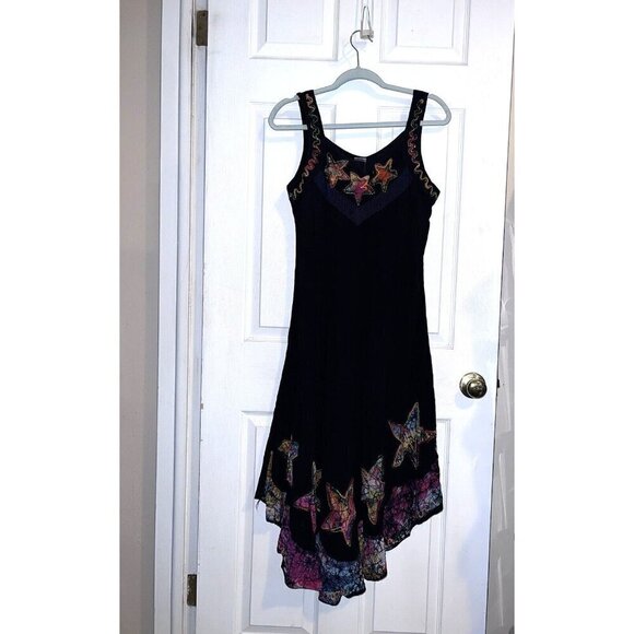 NWT SHORELINE Sleeveless Midi Navy Rayon Long Sundress Casual Summer Dress OSFM - Picture 5 of 16